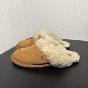 Koolaburra by UGG Milo Slippers Womens Size 7 Camel Tan Fur Lined Slip On Shoes